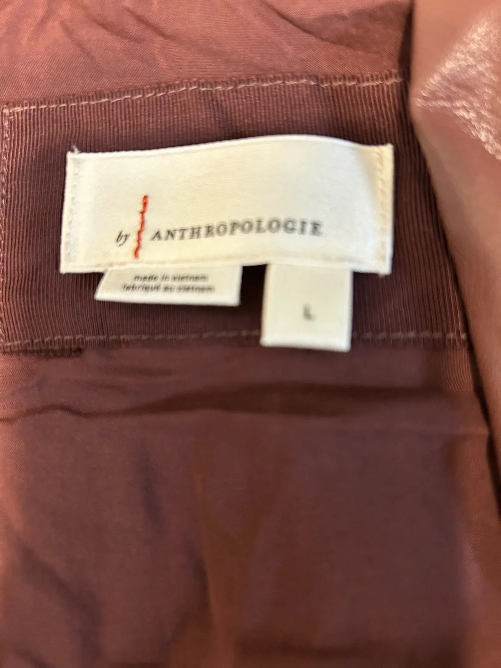 Anthropologie Brown Zip-Front Midi Dress